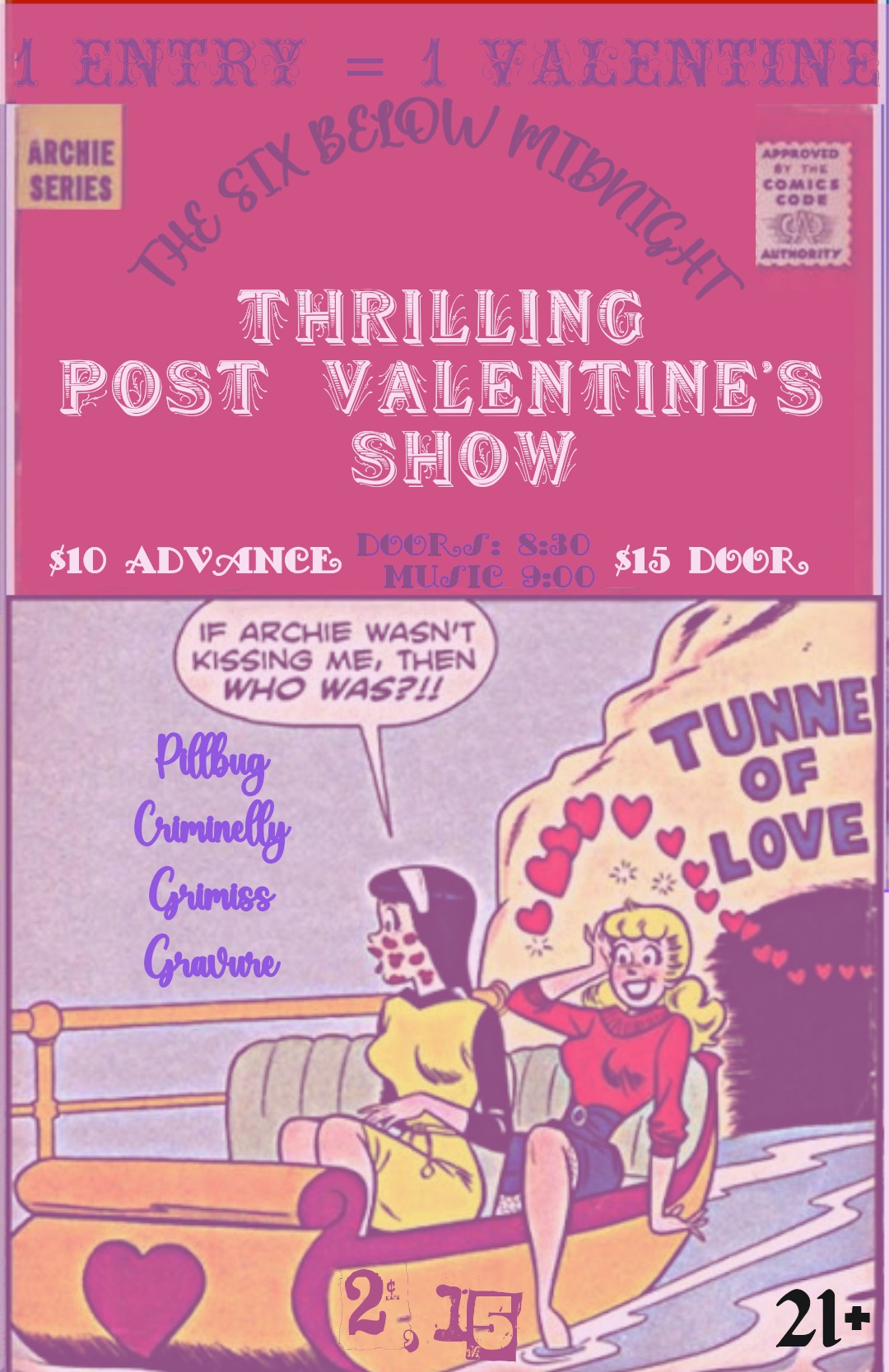 A flyer for the show