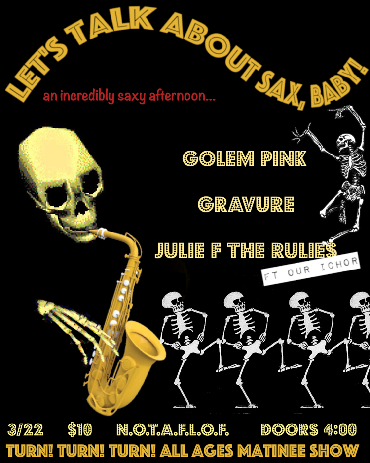 A flyer for the show