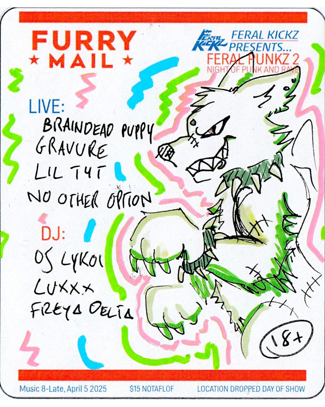 A flyer for the show