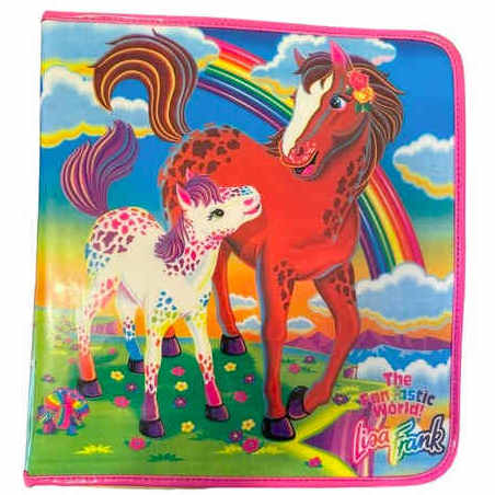A pair of horses in the very colorful style of Lisa Frank
