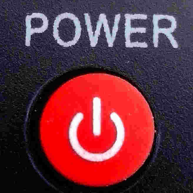 A power button from a remote